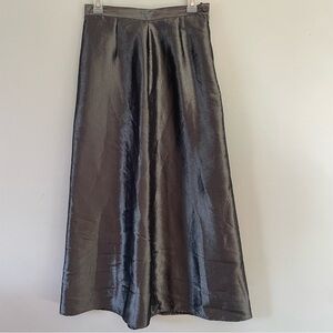 Elegant Worthington Silver Shine Satin Skirt Y2K Women’s 8 Petite
